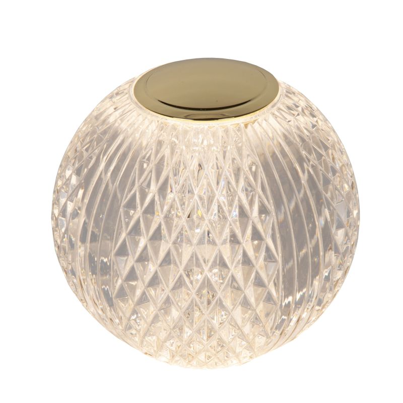 Lucide CINTRA - Nabíjacia Stolná lampa - Batéria - Ø 9 cm - LED Rozm. - 1x1,5W 3000K - 3 StepDim - Transparent